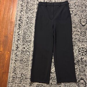 Theory Classic Black Ponte high waist straight trousers